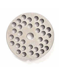 Omcan European Style #22 stainless steel plate, hubless, 8mm (5/16") - one notch/ round