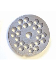 Omcan European Style #22 stainless steel plate, hubless, 10mm (3/8") - one notch/ round