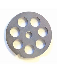 Omcan European Style #22 stainless steel plate, hubless, 18mm (3/4") - one notch/ round