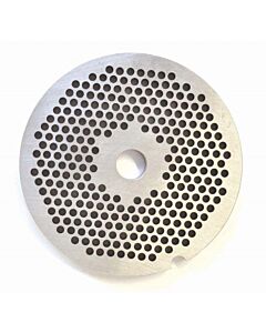 Omcan European Style #32 stainless steel plate, hubless, 3.2mm (1/8") - one notch/ round