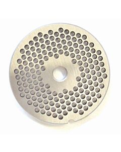 Omcan European Style #32 stainless steel plate, hubless, 4.8mm (3/16") - one notch/ round