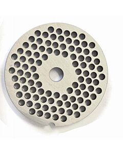 Omcan European Style #32 stainless steel plate, hubless, 6mm (1/4") - one notch/ round