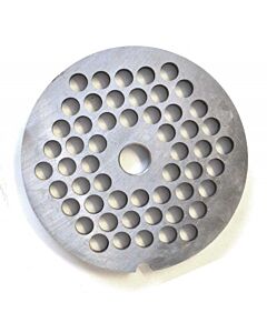 Omcan European Style #12 Stainless Steel Plate, Hubless, 8mm (5/16") - One Notch/Round