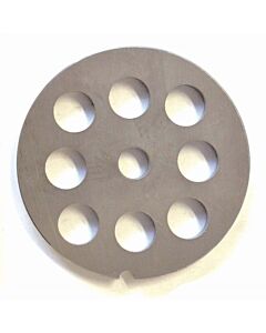 Omcan #32 Grinder Plate - Hubless 3/4" 18mm One Notch/ Round