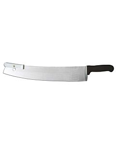 Omcan 16" Pizza Knife - Black - Double Handle - USA