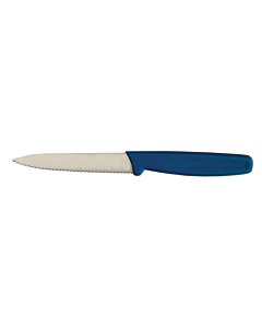 Omcan 3 1/4" Serrated Paring Knife with Blue Handle - CA