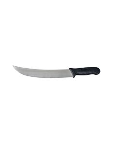 Omcan 10″ Curved Steak Knife with Black Handle