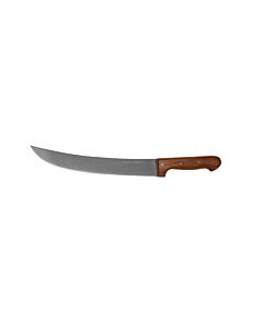 Omcan 10″ Curved Steak Knife with Wood Handle