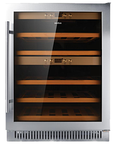 Zanduco 23" Dual Zone Wine Cooler with 40 Bottle Capacity and Stainless Steel Door - 115V, 121W - CA