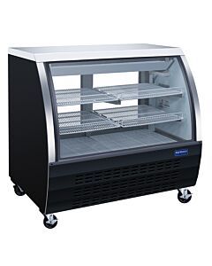 Zanduco 47" 2-Shelf Black Coated Steel Floor Refrigerated Showcase with 508L Capacity - 115V - USA