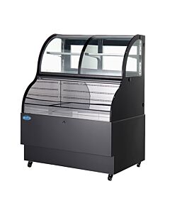 Zanduco 36'' Dual Service Open Refrigerated Floor Display Case with 354L Capacity - 110V