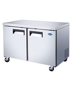 Zanduco 47" Stainless Steel 2-Doors Undercounter Freezer with 338L Capacity - 115V - USA