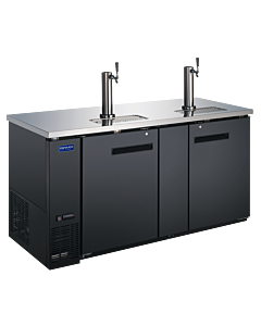 Zanduco 69" Two-Door Kegerator/Beer Dispenser with 2 Taps and 660L Capacity - 115V - CA