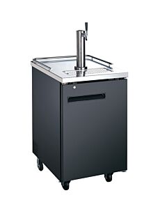 Zanduco 24" Single Solid Door Kegerator with 1 Tap - Beer Dispenser - 6.5 cu.ft. Capacity - CA