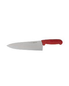 Omcan 8" Medium Cook Knife with Red Polypropylene Handle - CA