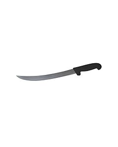 Omcan 12″ Slim Curved Steak Knife with Black Handle