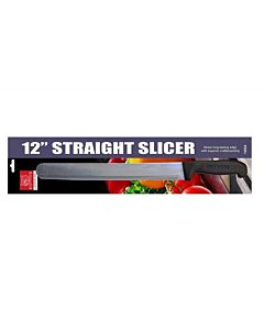 Omcan 12" Straight Edge Slicer Knife, Retail Pack