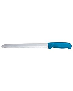 Omcan 8" Slicer Narrow Blade Knife with Blue Polypropylene Handle - USA