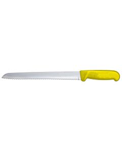 Omcan 8" Slicer Narrow Blade Knife with Yellow Polypropylene Handle - USA
