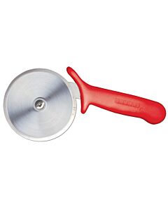 Omcan 4" Pizza Cutter - R-Style - Red Handle - CA