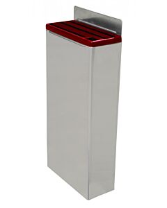 Omcan Extra Small Stainless Steel Knife Rack with Red Plastic Insert - USA