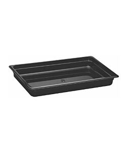 Cambro 12CW110 Camwear 8.9 QT. Black Polycarbonate Full Size Food Pan - 20 3/4" x 12 3/4" x 2 1/2" - CA