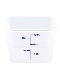 Cambro 12SFSPP190 Camsquare 12 Qt Translucent Food Container, Polypropylene