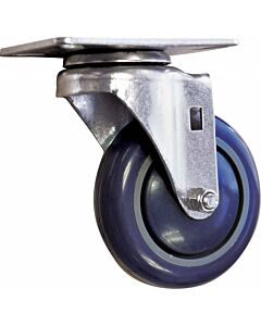 Zanduco 4" Polypropylene and Polyurethane Rotating Utility Cart Caster