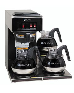 Bunn VP17-3L Stainless Steel Coffee Maker with 3 Lower Warmer - 120V, 1670W - CA