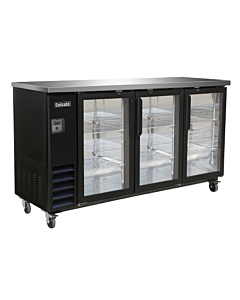 Celcold-CBB72G 73" Three Glass Door Back Bar - 17.26 Cu.Ft - USA