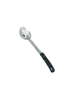 Omcan 11" Slotted Stainless Steel Basting Spoon with Stop-Hook Handle - CA