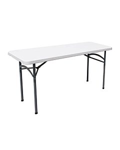 Omcan 95" Solid Heavy-Duty White Plastic Folding Table