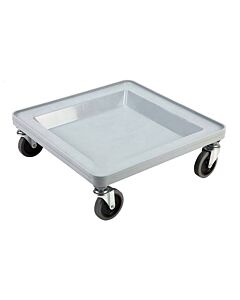 Omcan Gray Polypropylene Dish Rack Dolly without Handle