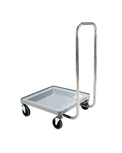 Omcan Gray Polypropylene Dish Rack Dolly with Handle