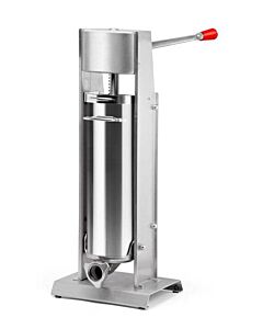 Omcan Elite Series All Stainless Steel Vertical Two-Speed Gear-Driven Manual Sausage Stuffer with 15 lb. capacity