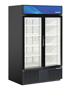 HABCO SF46HCBXM 47.5" Two Glass Swing Door Merchandiser Freezer - 115V, 1HP - CA
