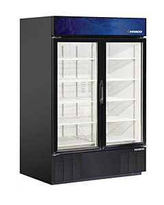 HABCO ESM49HCTD 54" Double Swing Glass Door Cold Space Merchandiser 49 Cu.Ft. - 115V, 0.25HP - USA