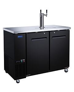Zanduco 49" Two-Door Kegerator/Beer Dispenser with 1 Tap and 335L Capacity - 115V - CA
