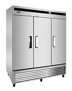 Atosa MBF8504GR 82" Bottom Mount Solid Three Door Reach-In Freezer - CA