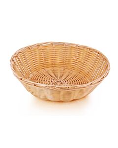 Omcan 9" x 2.75" Natural Round Woven Basket - CA