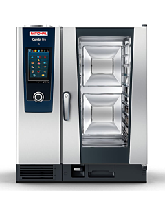 Rational CD1GRRA.0000234 iCombi Pro 10 Pan Half-Size Natural Gas Combi Oven with Touch Screen Controls - 120V