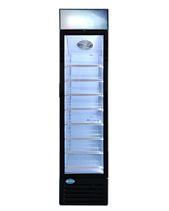 Zanduco 16.5" Single Glass Door Reach-in Merchandiser Refrigerator 145L - CA