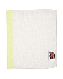 Rubbermaid RCP‐1805729 HYGEN™ 16" x19" Yellow Sanitizer Safe Microfiber Cloth - 24/Pk - USA