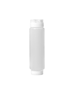 Omcan 16 oz. Dual-Way First In-First Out Squeeze Bottle - Clear - CA