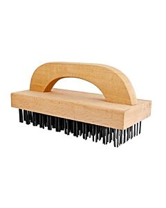 Omcan Butcher Block Wire Brush Steel Bristles 9.25 X 3.73 X 1 Inches
