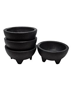 Omcan 56 Oz. Black Molcajete Salsa Bowl - CA