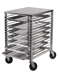 Omcan 46800 End Load Portable Alum Pan Wire Rack - 15 Pan Capacity