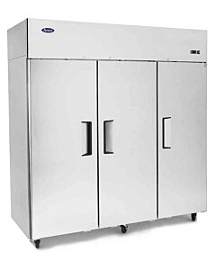 Atosa MBF8003GR Top Mount Solid Three Door Reach-In Freezer - CA