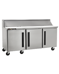 Centerline CLPT-7220-SD-LRR 72" 20 Pan Prep Table Salad/Sandwich Unit Refrigerator