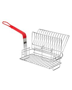 Omcan Nickel-Plated Steel Burrito Fryer Basket